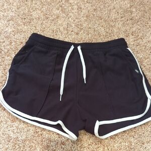 Vans Micro Mini Shorts Women's Size Small Black White Pockets